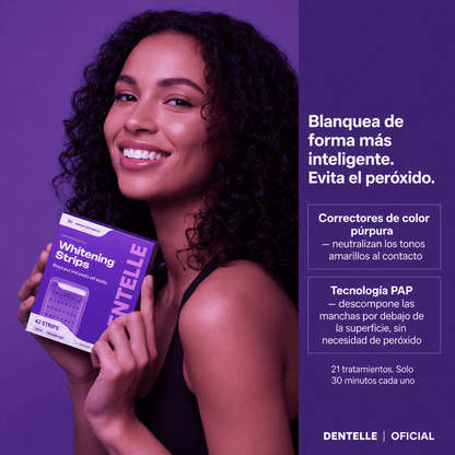 Tiras Moradas Blanqueadoras de Dientes