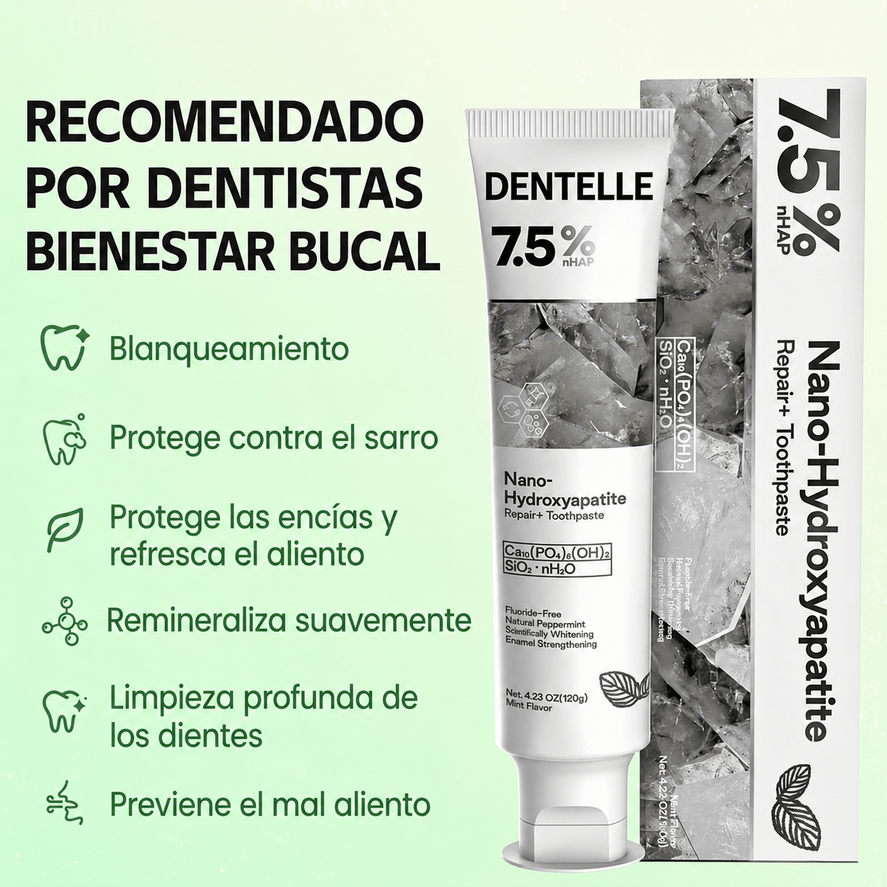 Pasta dental remineralizante con hidroxiapatita