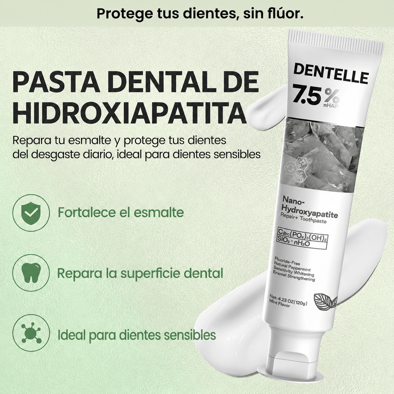 Pasta dental remineralizante con hidroxiapatita
