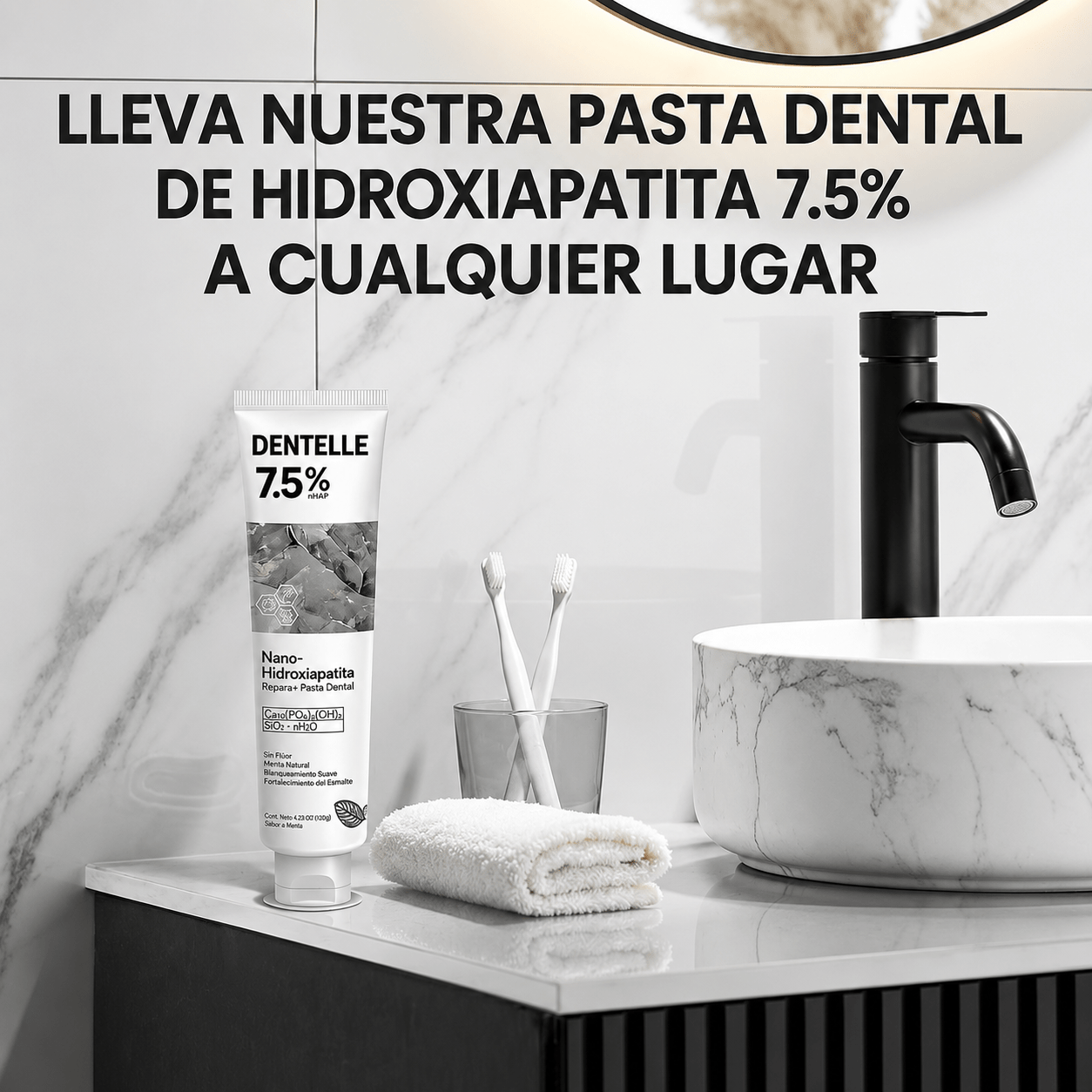 Pasta dental remineralizante con hidroxiapatita